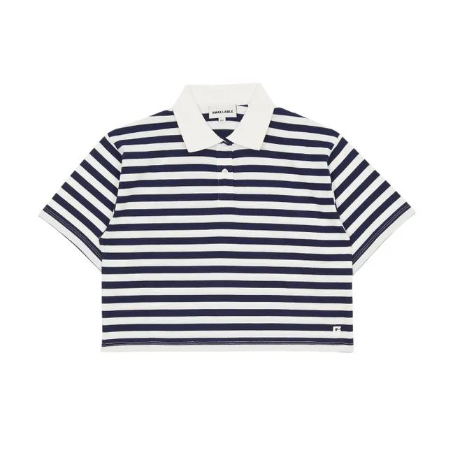 Polo Varsity Rayé | Bleu noir