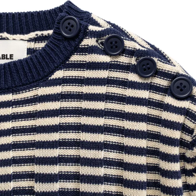 Pull Matteo Rayé | Bleu noir