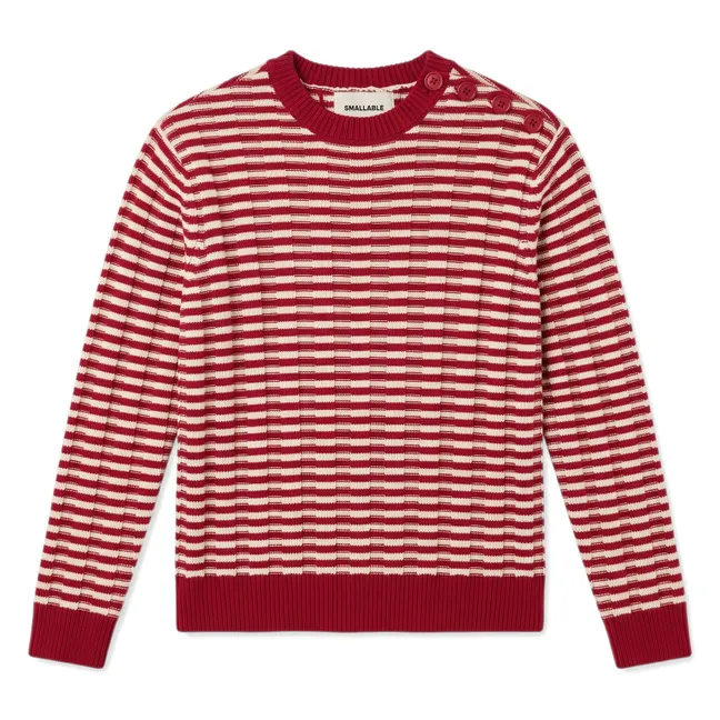 Matteo Striped Sweater | Red