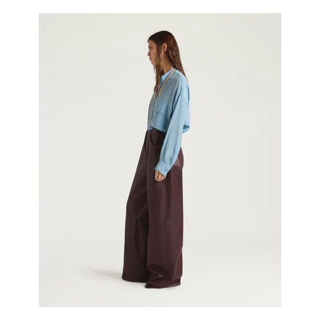 Pantalon Aoki Cuir | Marron