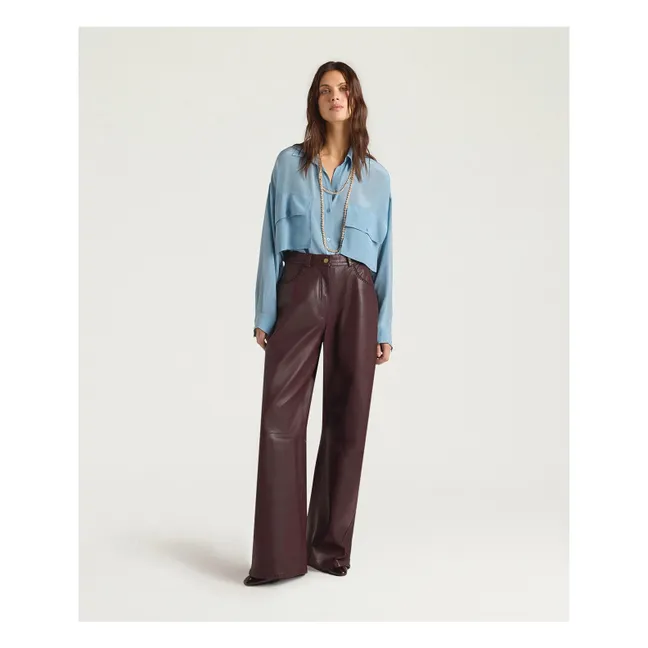 Pantalon Aoki Cuir | Marron