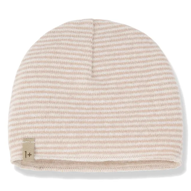 Honore Striped Beanie | Nude