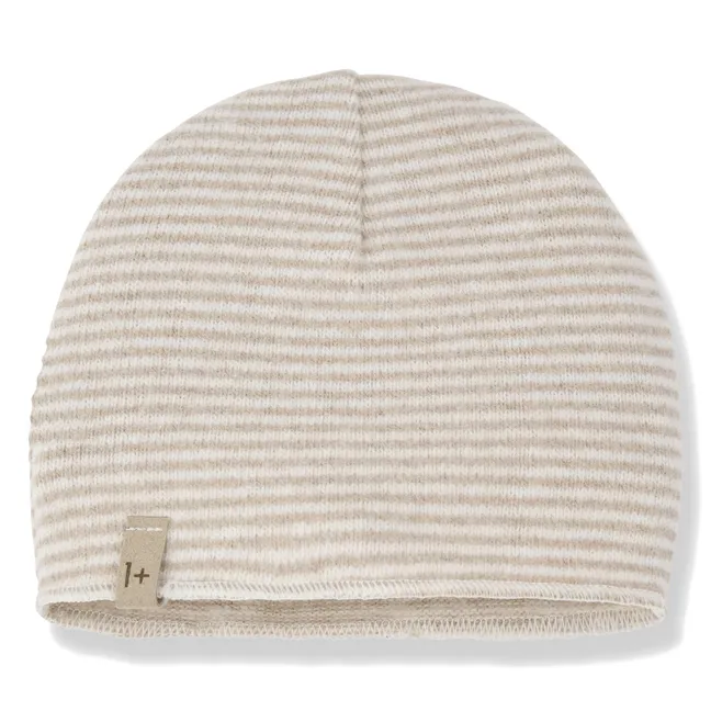 Honore Striped Beanie | Beige
