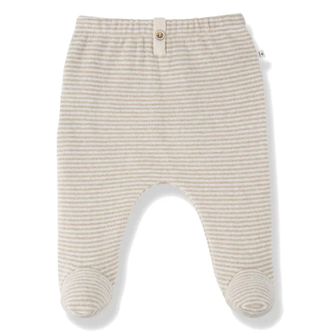 Legging à Pieds Arras Rayé | Beige