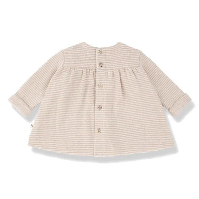 Nancy Striped Dress | Nude