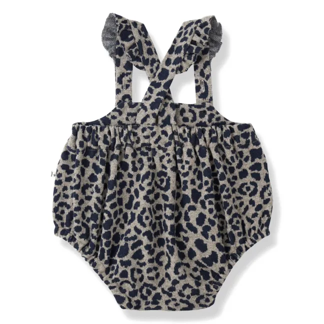 Barboteuse Siena Léopard Polaire | Bleu foncé