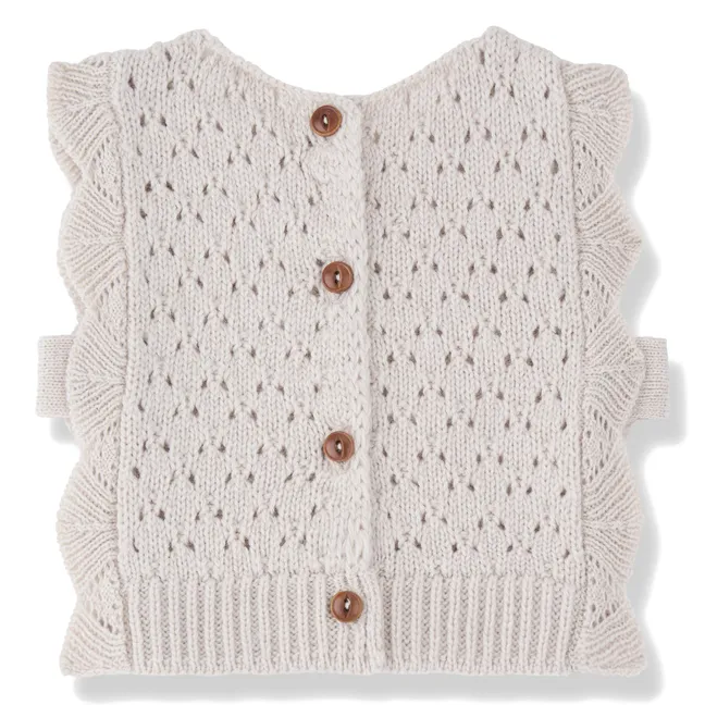 Paris Sleeveless Baby Sweater, Merino Wool | Off white