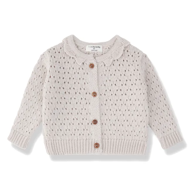 Cardigan Nimes Laine Merinos | Blanc cassé