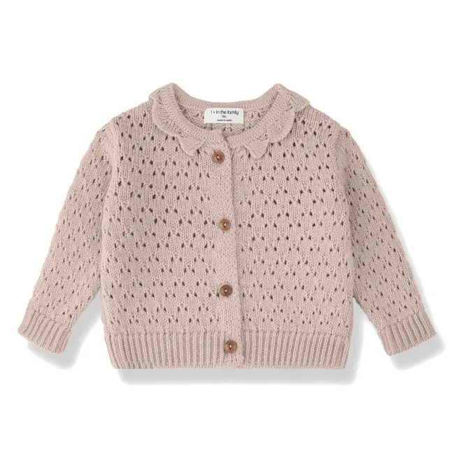 Nimes Merino Wool Cardigan | Nude