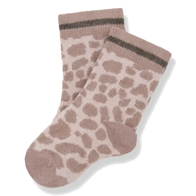 Trieste Leopard Socks | Nude