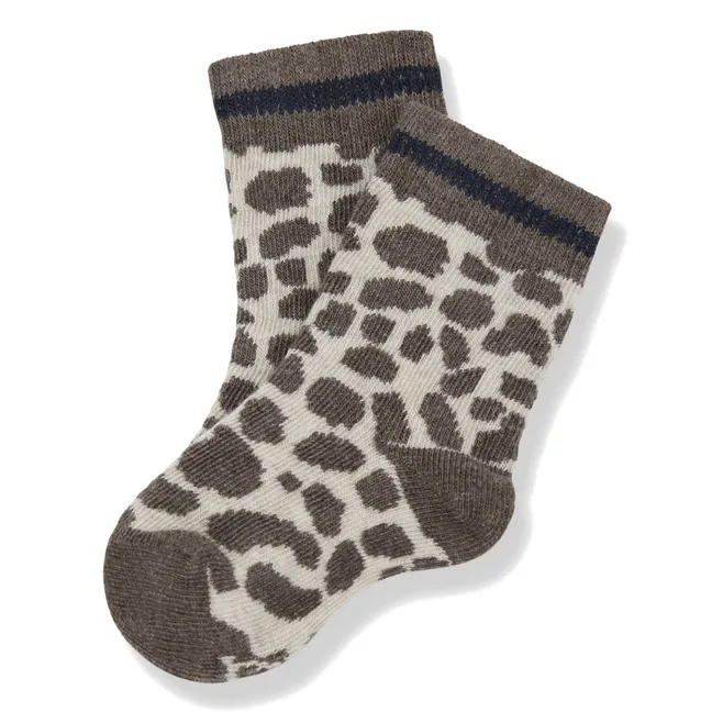 Chaussettes Trieste Léopard | Taupe
