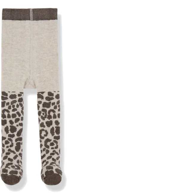 Trapani Leopard Tights | Taupe brown