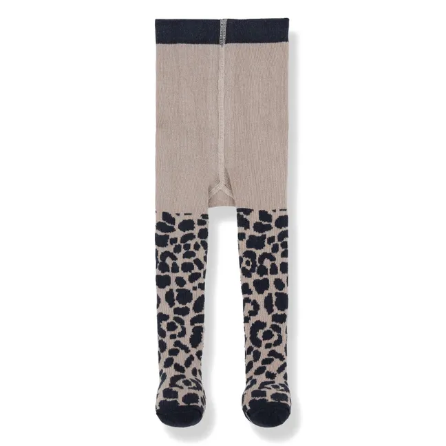 Trapani Leopard Tights | Dark Blue