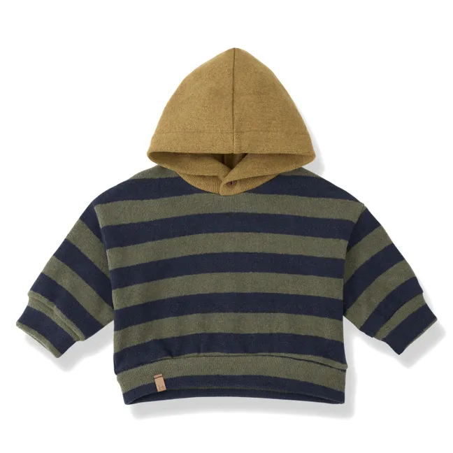 Sweat Capuche Norman Rayé | Kaki