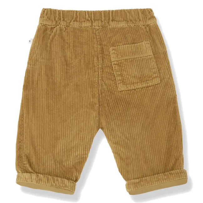 Pantalon Quebec Velours Côtelé | Jaune moutarde