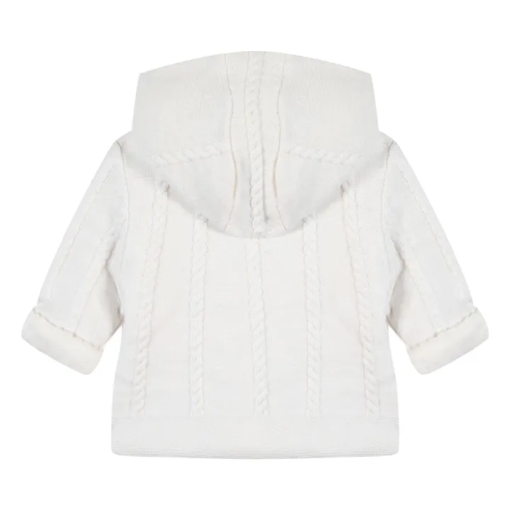 Mesh-lined fleece coat | Ivory- Product image n°2