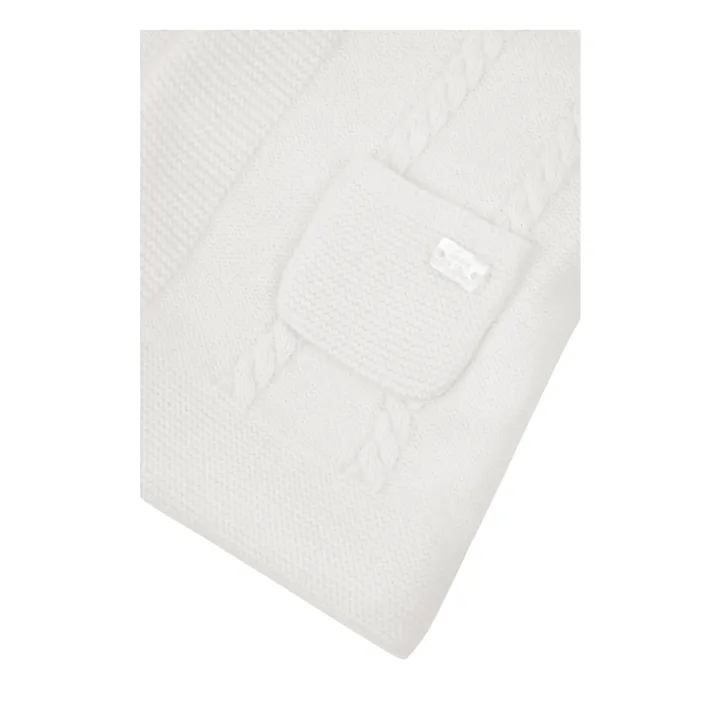 Mesh-lined fleece coat | Ivory- Product image n°1