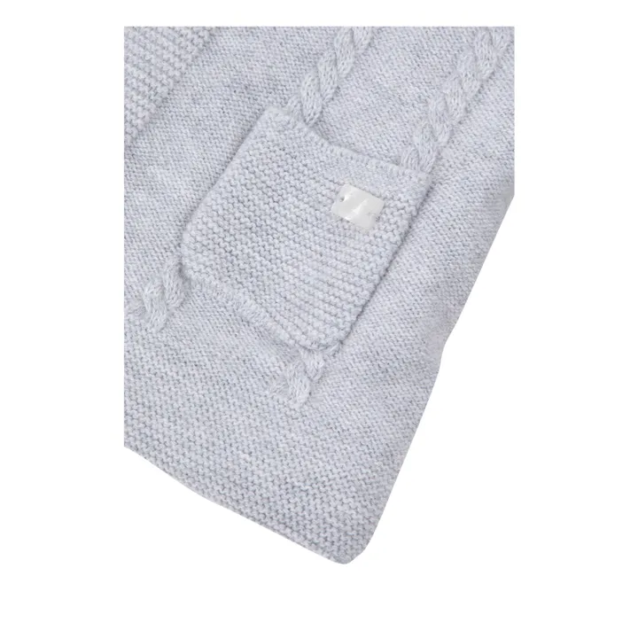 Abrigo de punto polar | Gris Jaspeado- Imagen del producto n°1