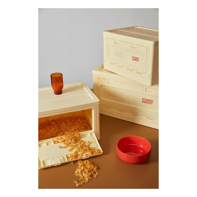 Boîte de rangement empilable | Jaune pâle