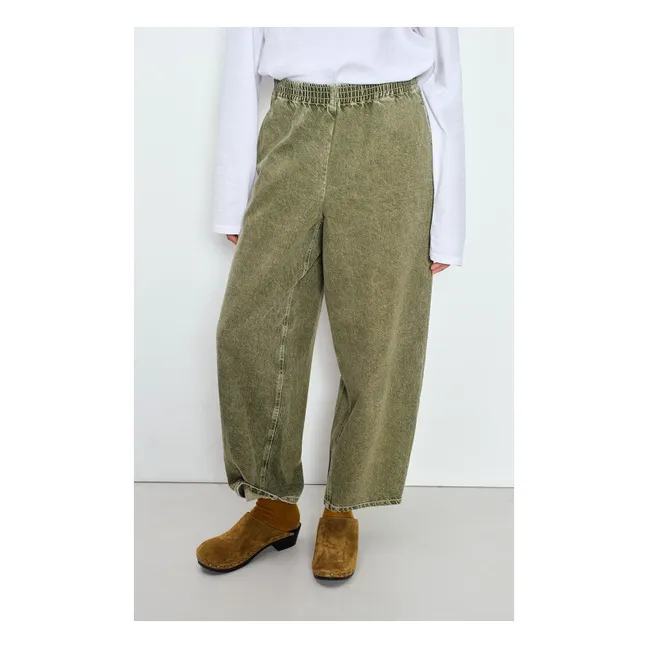 Pantalon Carotte Uzatown Coton | Olive