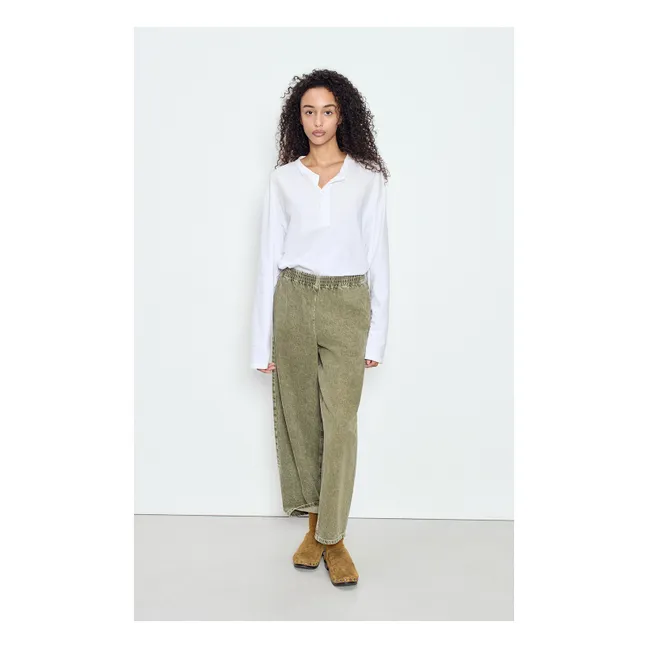 Pantalon Carotte Uzatown Coton | Olive