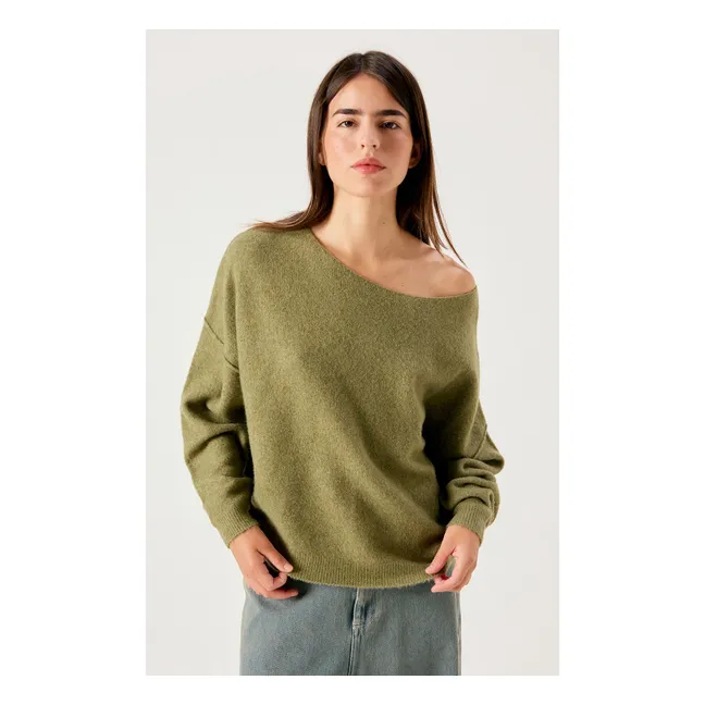 Pull Damsville Laine | Vert kaki