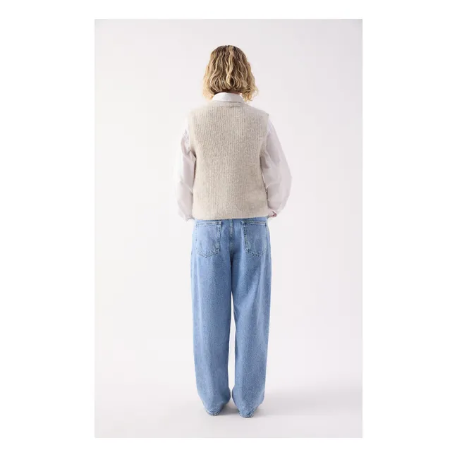 Gilet East Alpaga | Gris chiné