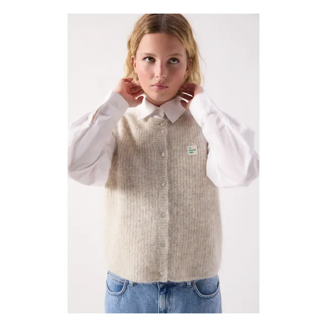 Gilet East Alpaga | Gris chiné