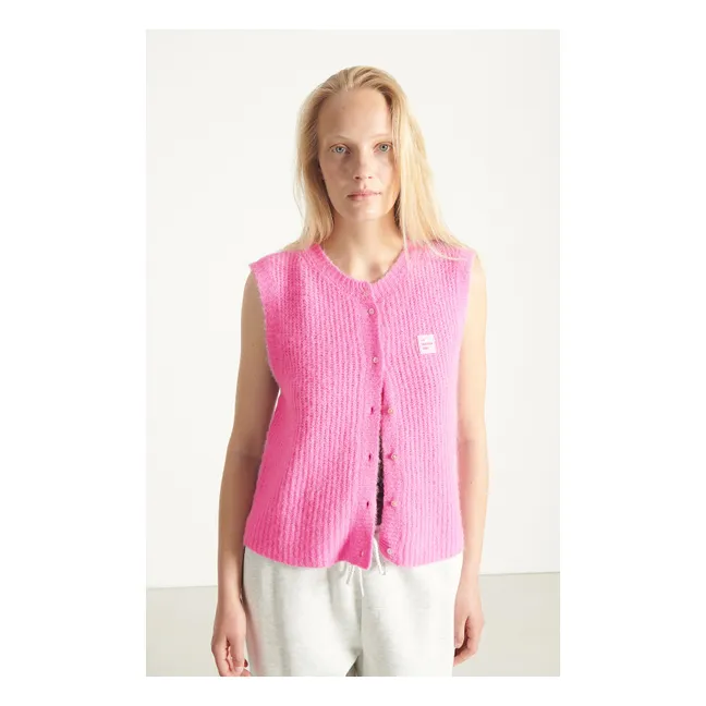 Gilet East Alpaga | Rose bonbon