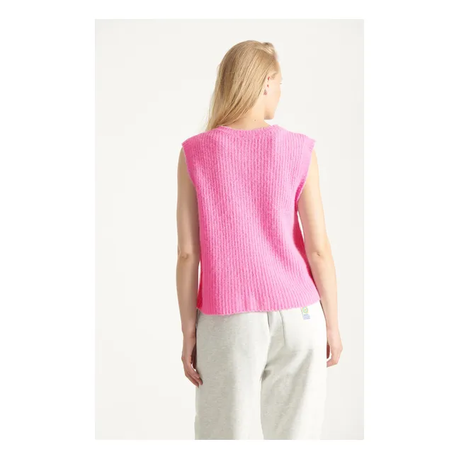 Gilet East Alpaga | Rose bonbon