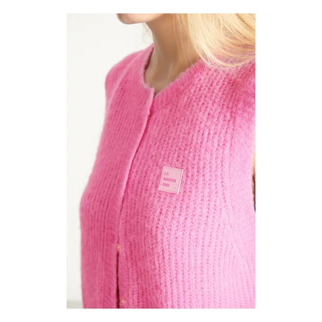 Gilet East Alpaga | Rose bonbon