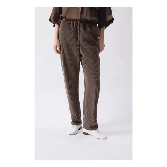 Pantalon Carotte Padow Coton | Cendre