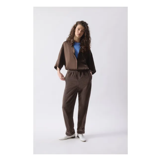 Pantalon Carotte Padow Coton | Cendre