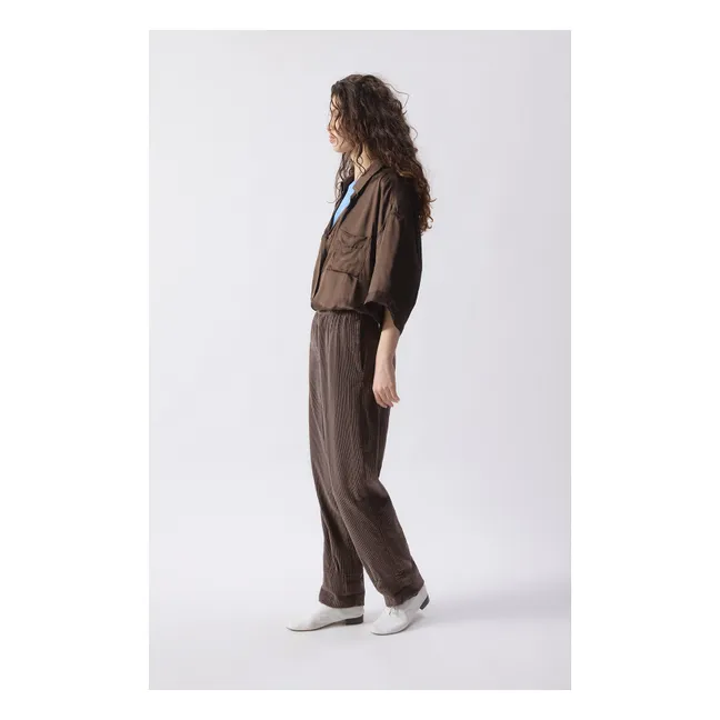 Pantalon Carotte Padow Coton | Cendre