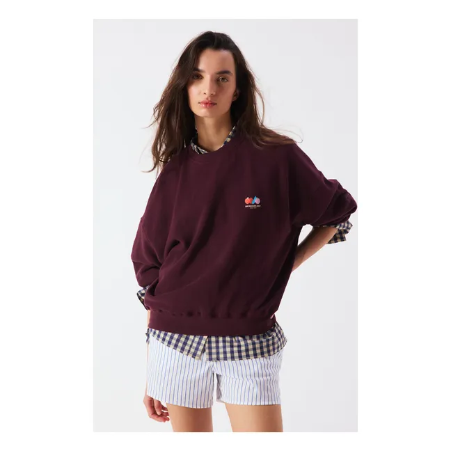 Sweat Atubay Coton | Lie de vin