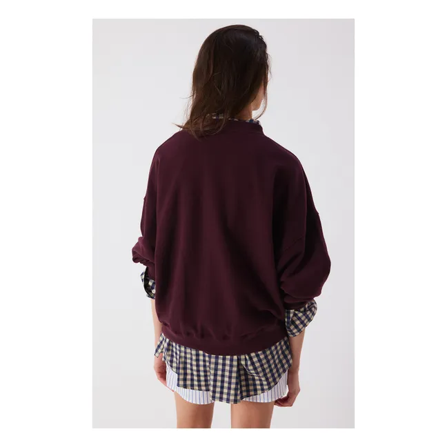 Sweat Atubay Coton | Lie de vin