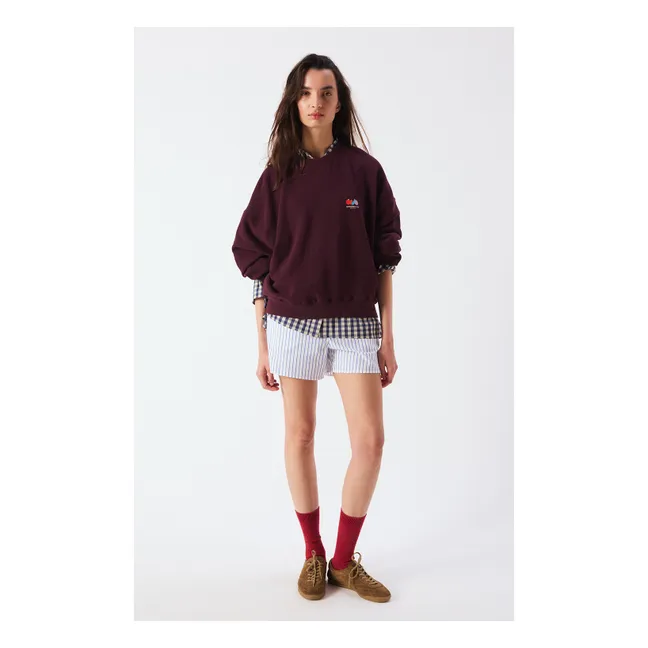 Sweat Atubay Coton | Lie de vin