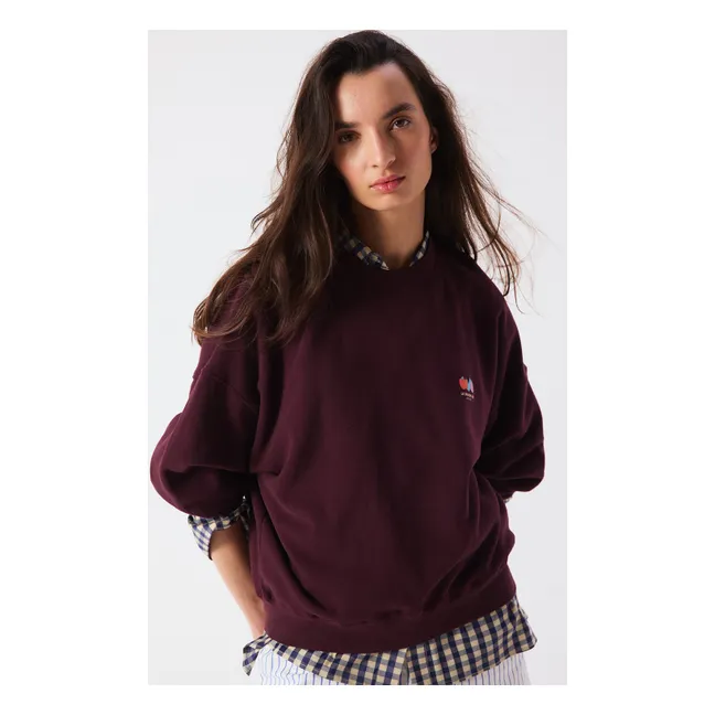 Sweat Atubay Coton | Lie de vin