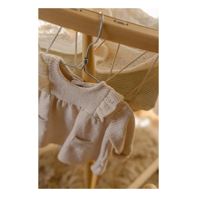 Nancy Striped Dress | Nude