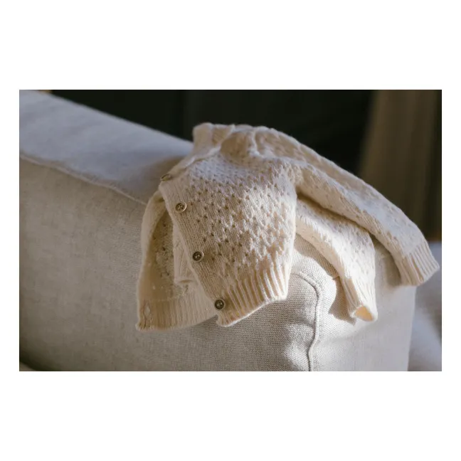 Nimes Merino Wool Cardigan | Ecru