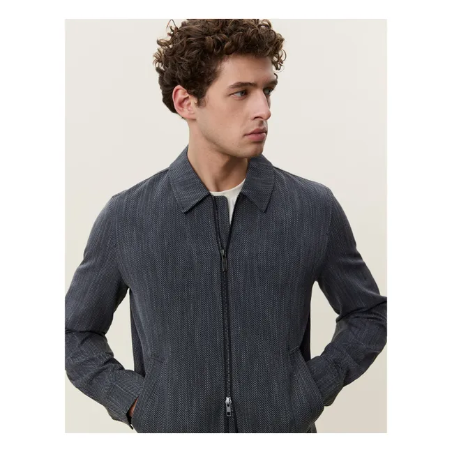Veste Herringbone | Gris foncé