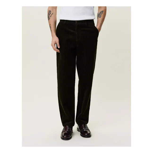 Pantalon Tapered Corduroy | Vert foncé