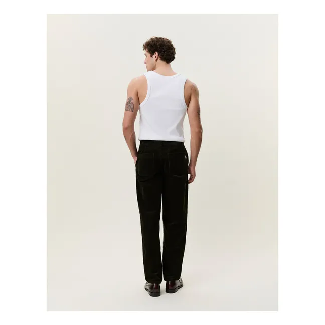 Pantalon Tapered Corduroy | Vert foncé
