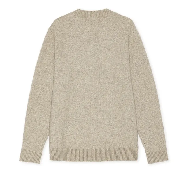 Pull Col V Laine | Beige