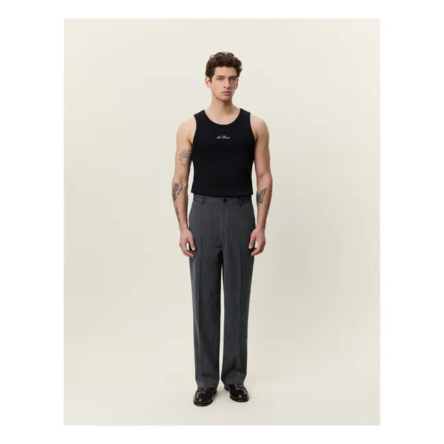 Pantalon Herringbone | Gris foncé