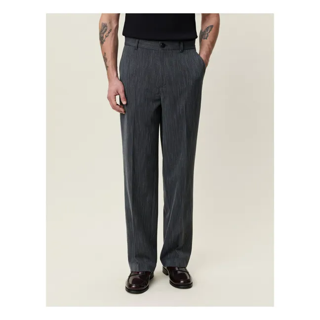 Pantalon Herringbone | Gris foncé