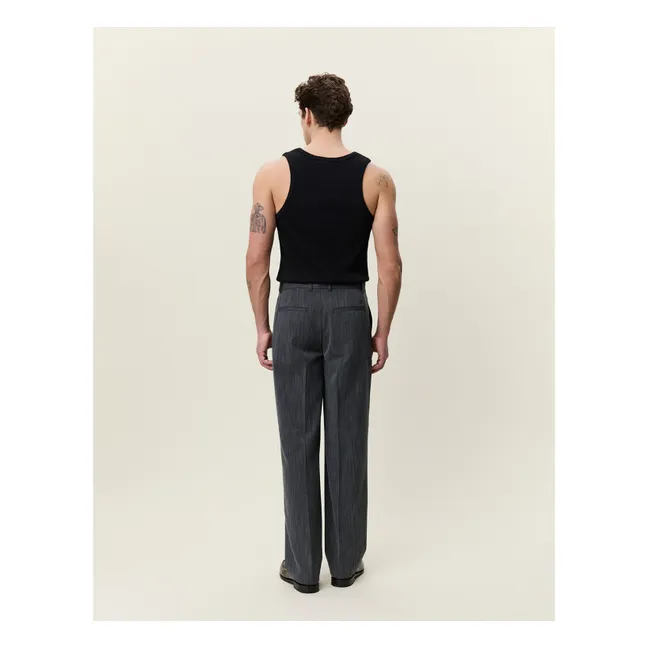 Pantalon Herringbone | Gris foncé