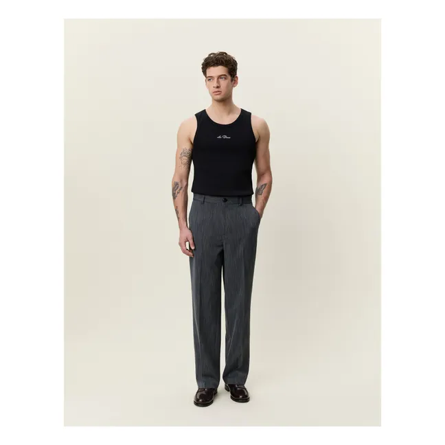 Pantalon Herringbone | Gris foncé