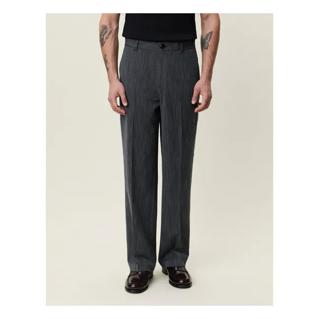 Pantalon Herringbone | Gris foncé