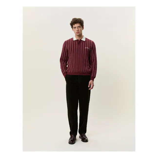 Polo a rayas Signature | Burdeos